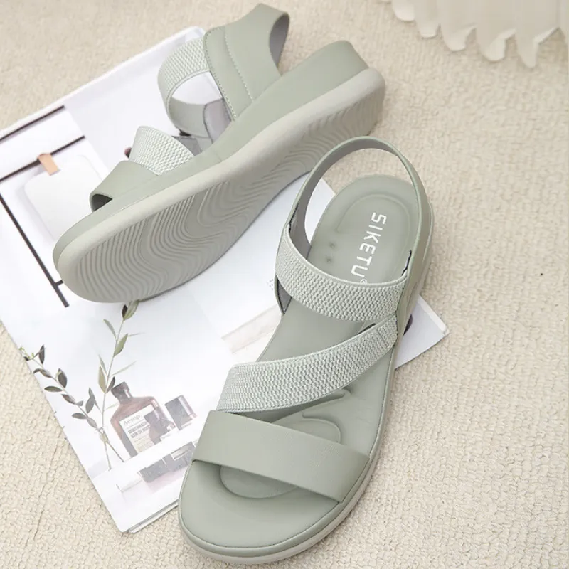 Sweet thick-soled seaside beach sandals