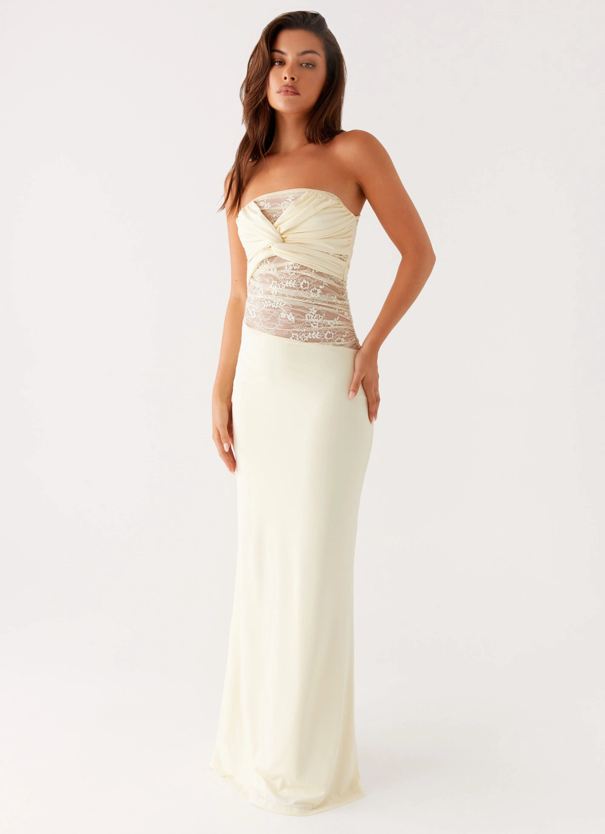 Sweet Energy Strapless Maxi Dress - Yellow Contemporary Design Relaxed fit wear