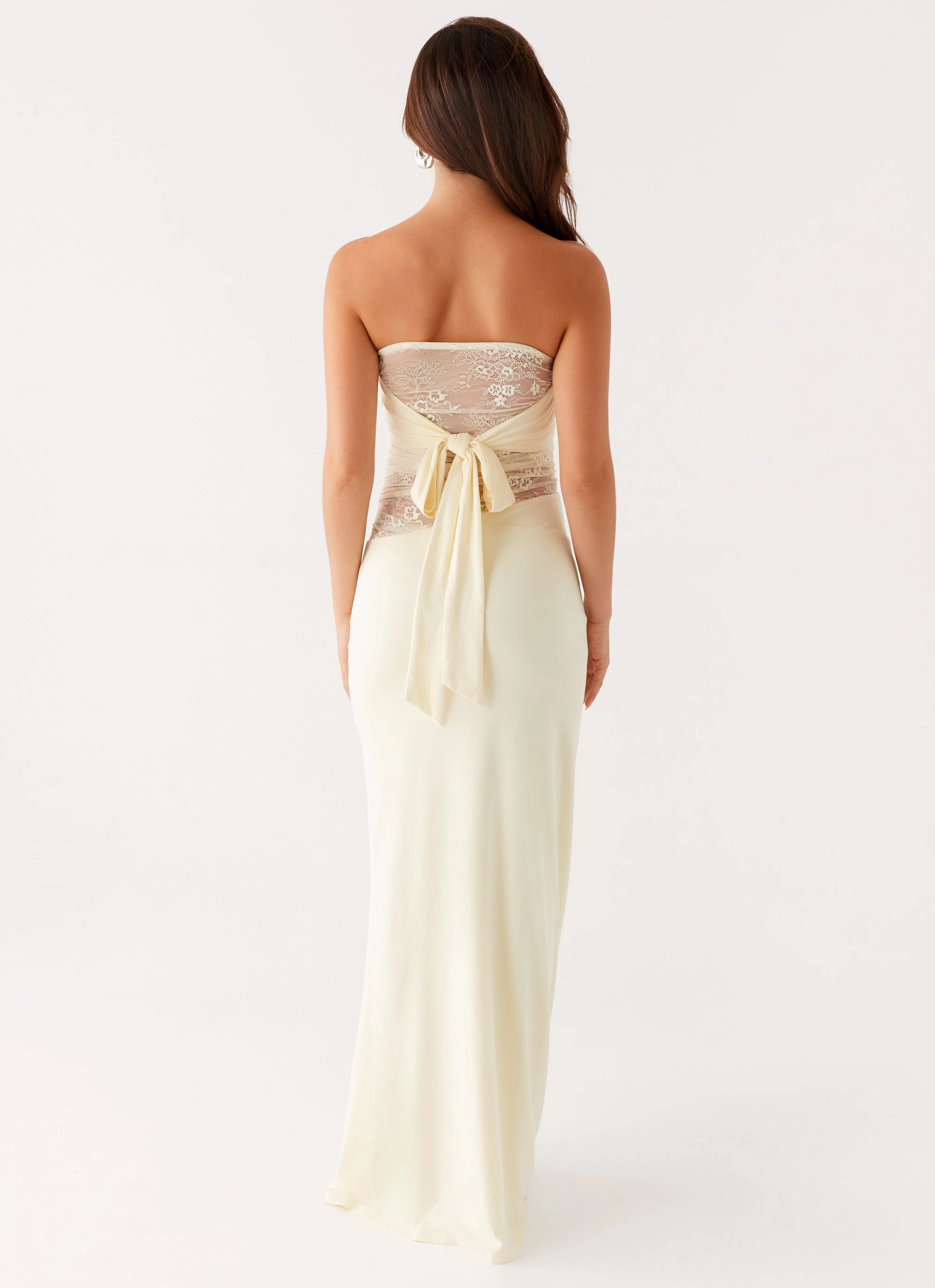Cozy Cut Sweet Energy Strapless Maxi Dress - Yellow