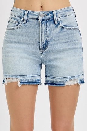 TABATHA TUMMY CONTROL HIGH RISE RELEASED HEM SHORTS S-XL Minimalist Touch Floral Pattern Elegant Texture TABATHA TUMMY CONTROL HIGH RISE RELEASED HEM SHORTS S-XL