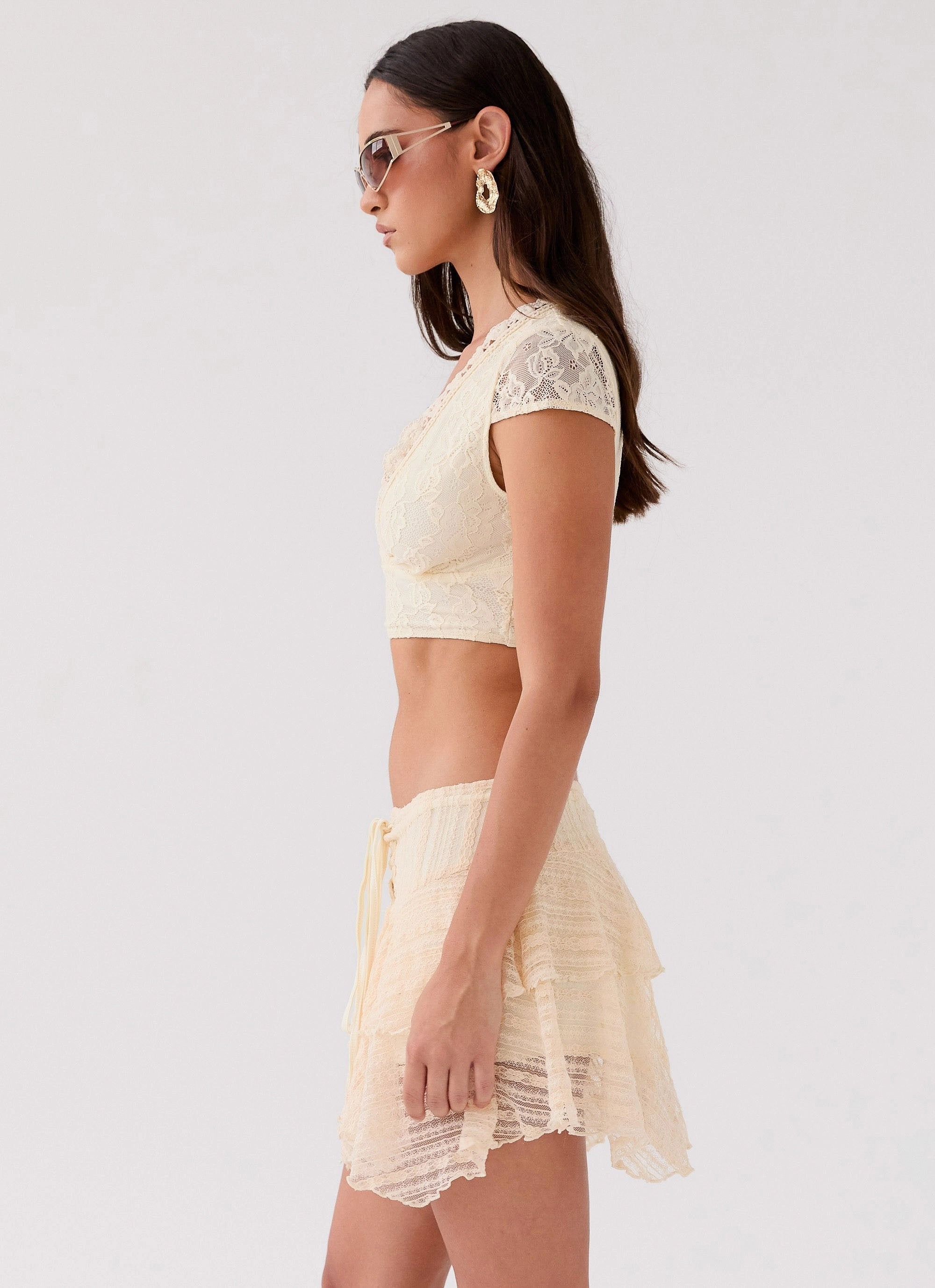 Comfy Design Coconut Cove Mini Skirt - Ivory