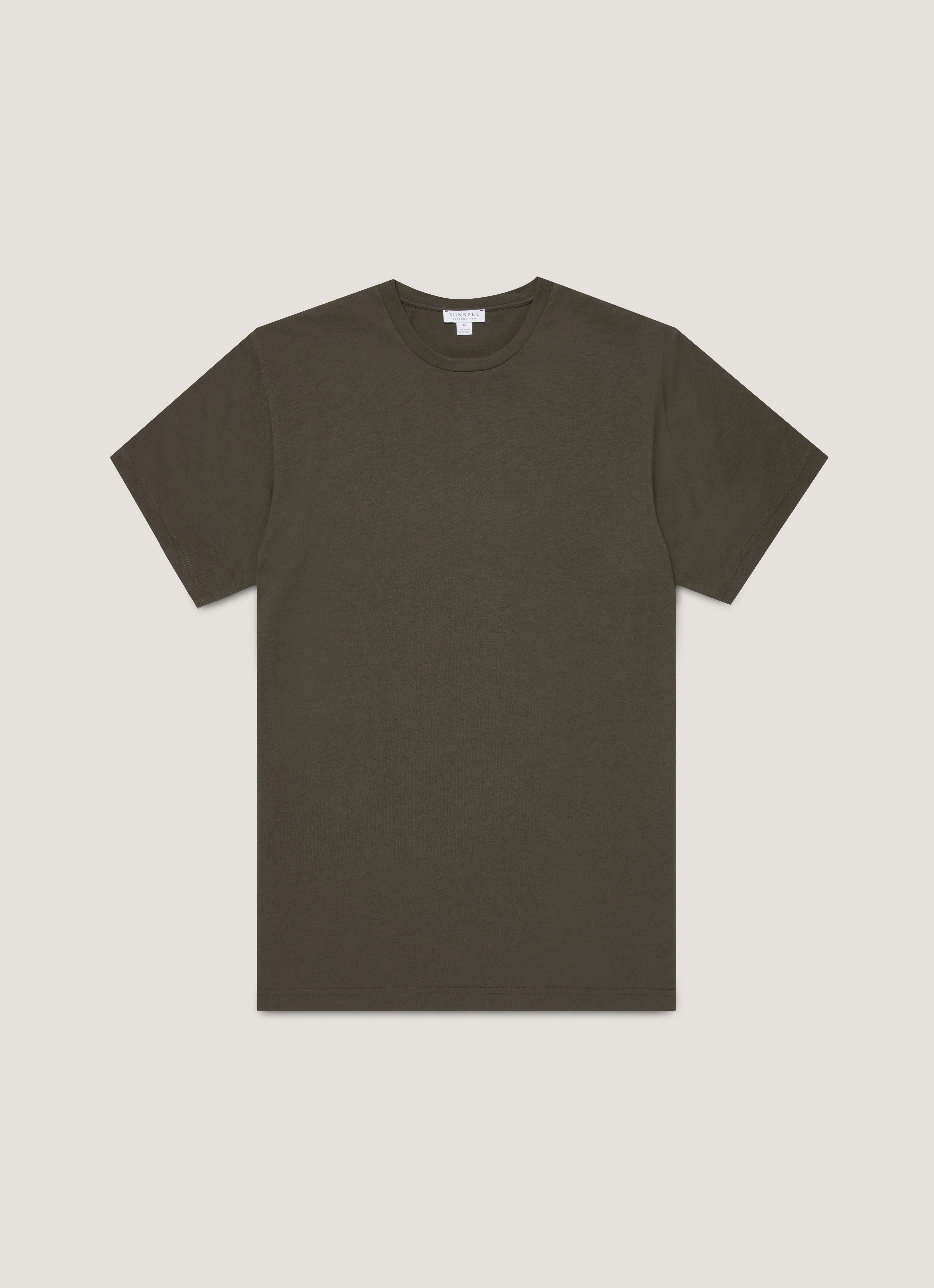 Fun and Relaxed Men's Riviera Midweight T-shirt in Dark Green