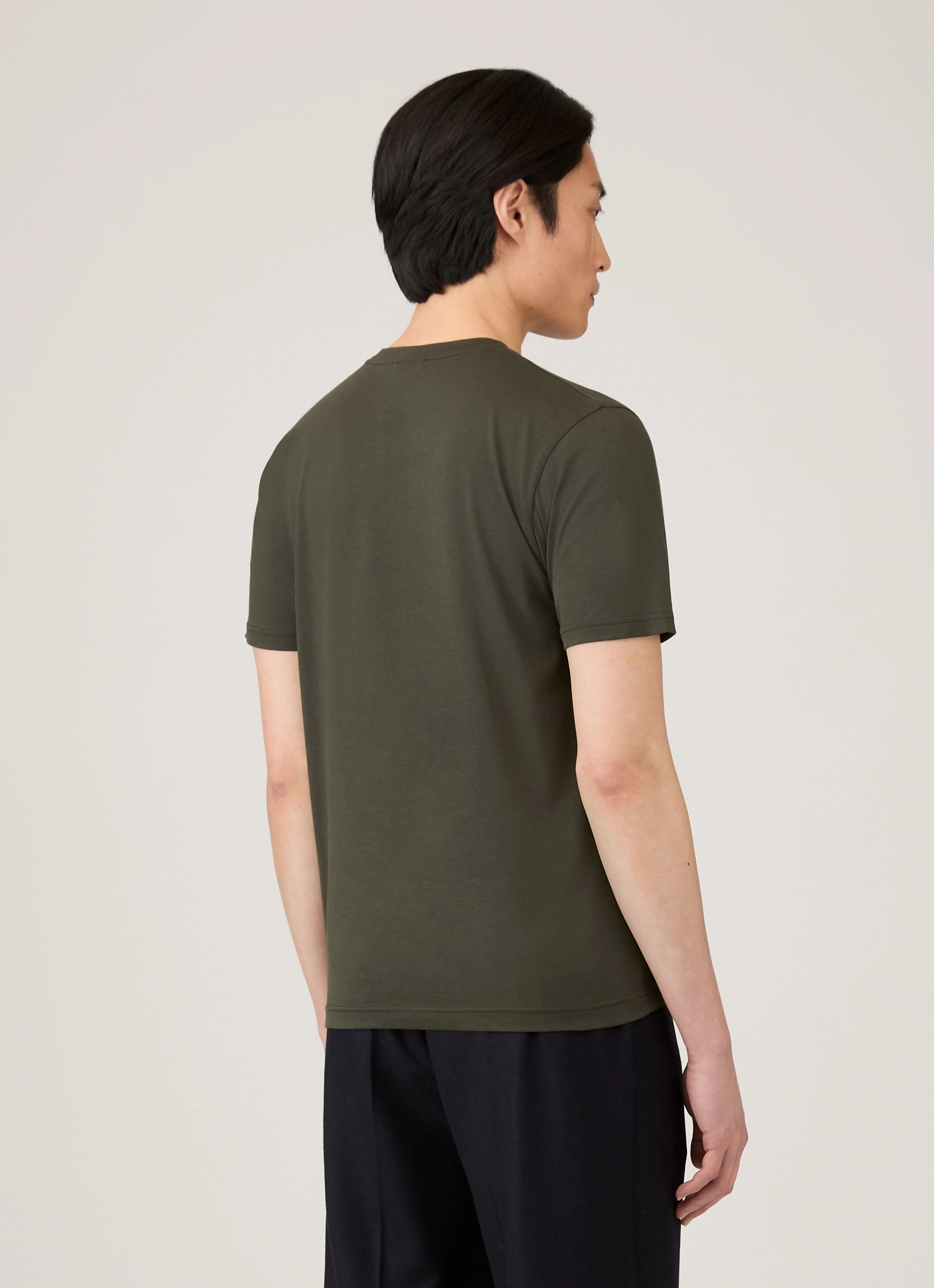 Cozy Hug Quick Dry Material Men's Riviera Midweight T-shirt in Dark Green