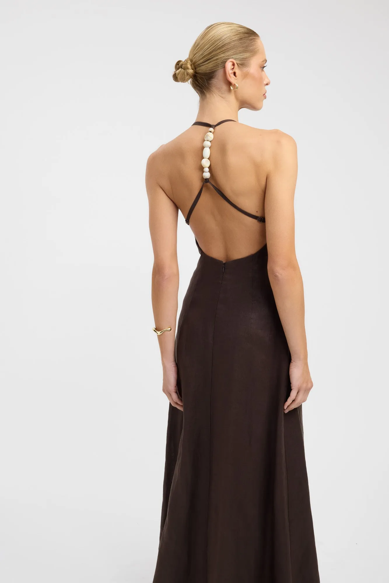 Flattering Design Tahiti Bead Maxi Dress