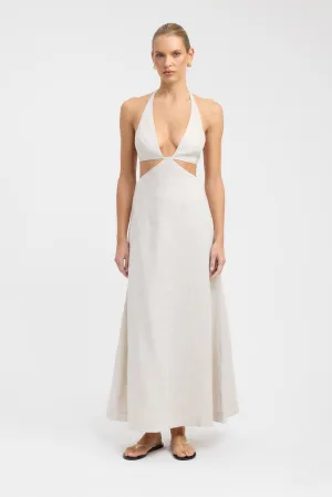 Tahiti Cut Out Halter Dress earthy tone Low-Waist Eco-Lining Tahiti Cut Out Halter Dress