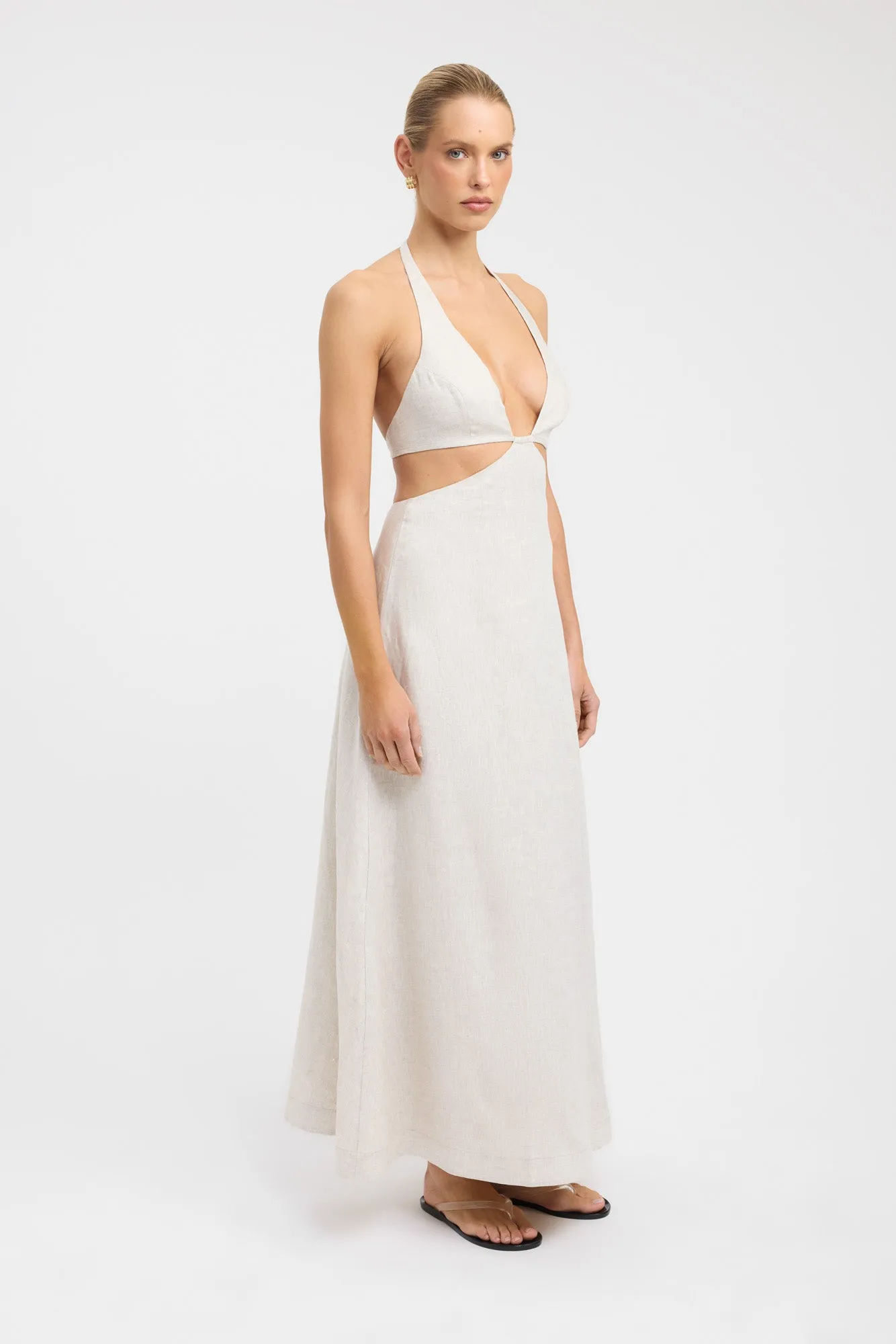 Sharp Look Capsule-Wardrobe Tahiti Cut Out Halter Dress