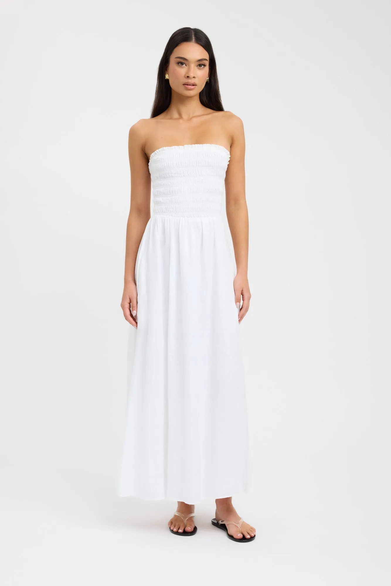 Floating Shape Tahiti Shirred Dress