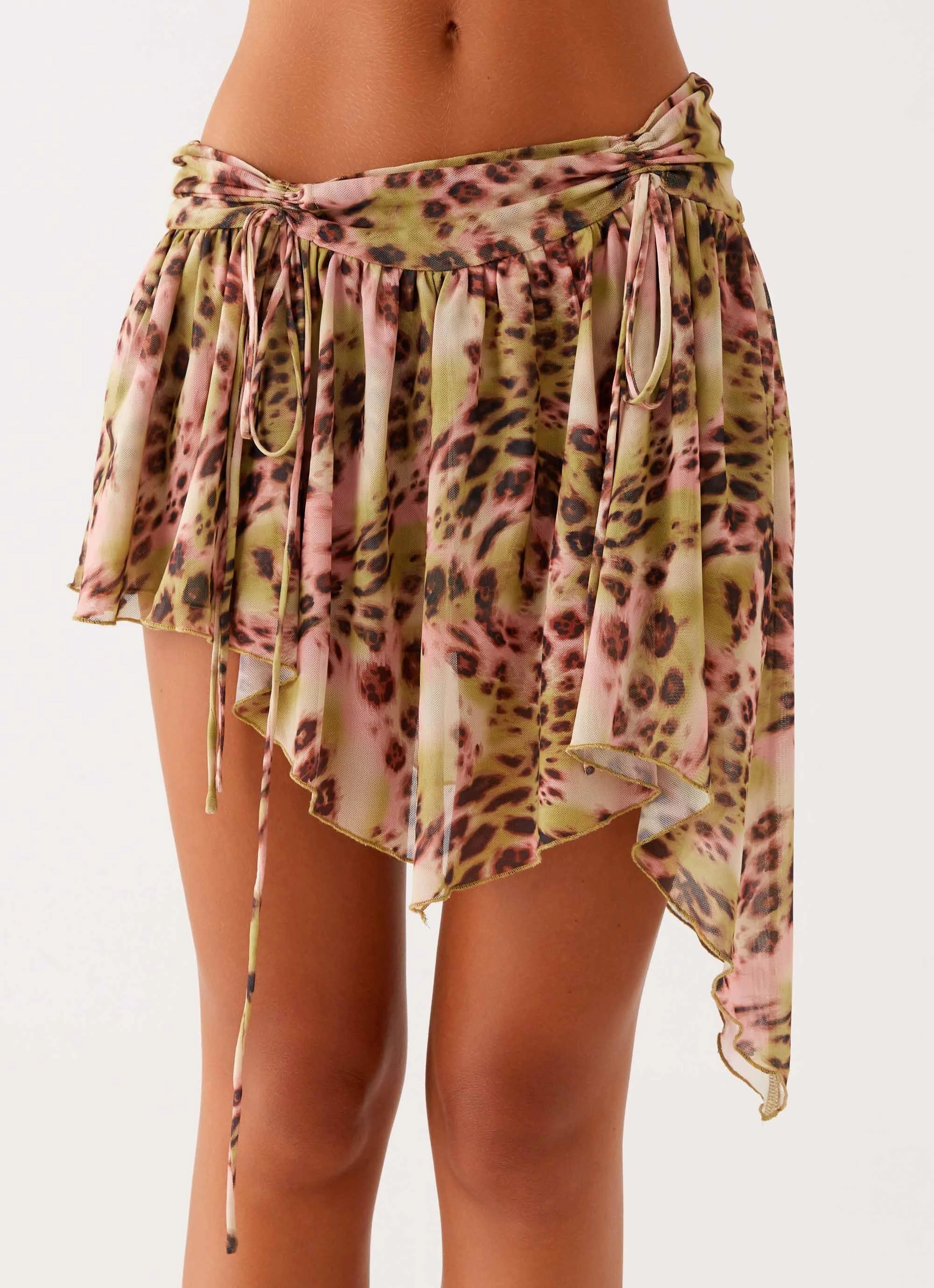 Stylish Wear Hot Like Me Mini Skirt - Swirl Leopard