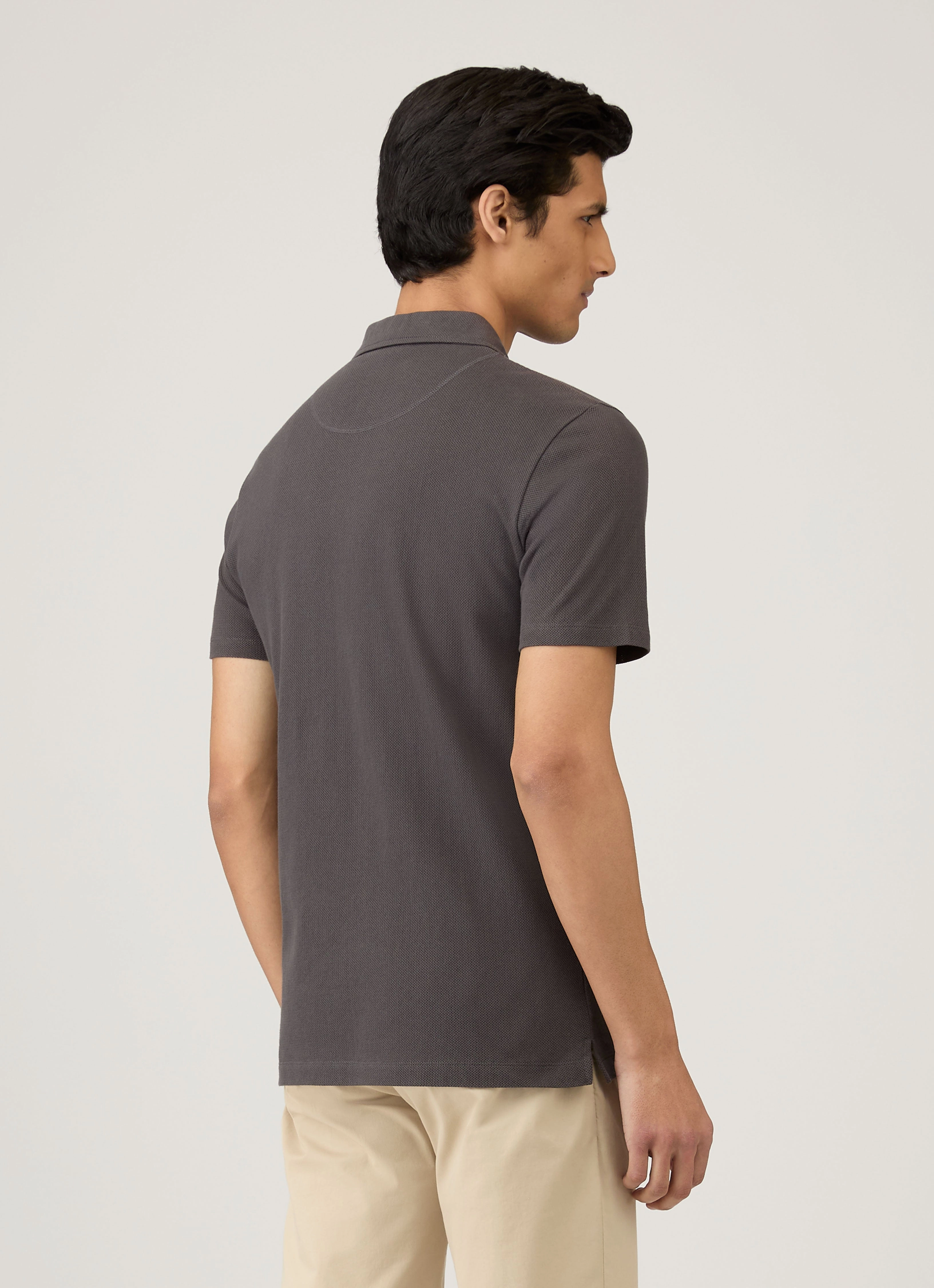 Men's Riviera Polo Shirt in Charcoal Luxe Layer Performance Comfort