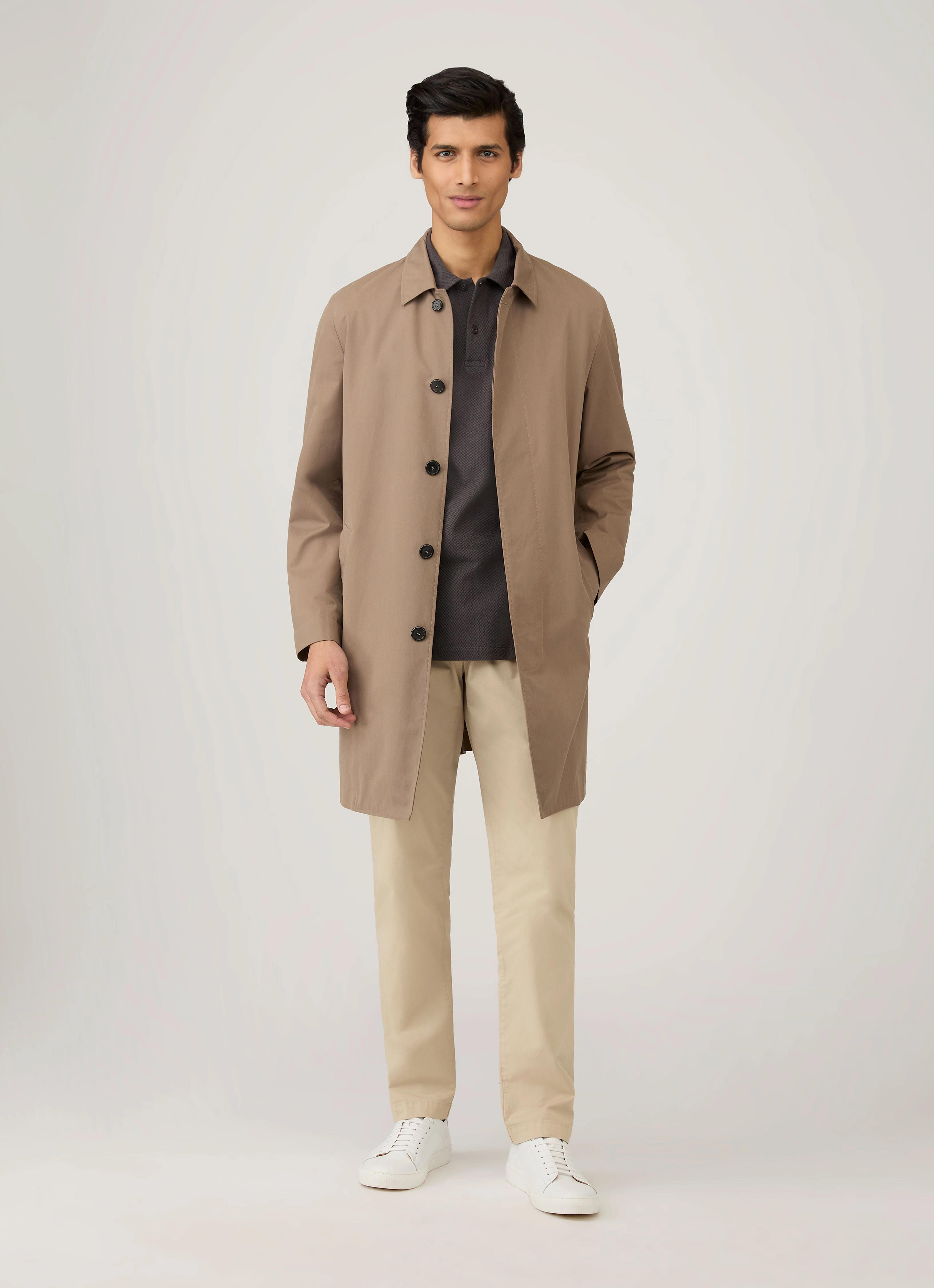 Men's Riviera Polo Shirt in Charcoal Comfy Essentials Layering Piece