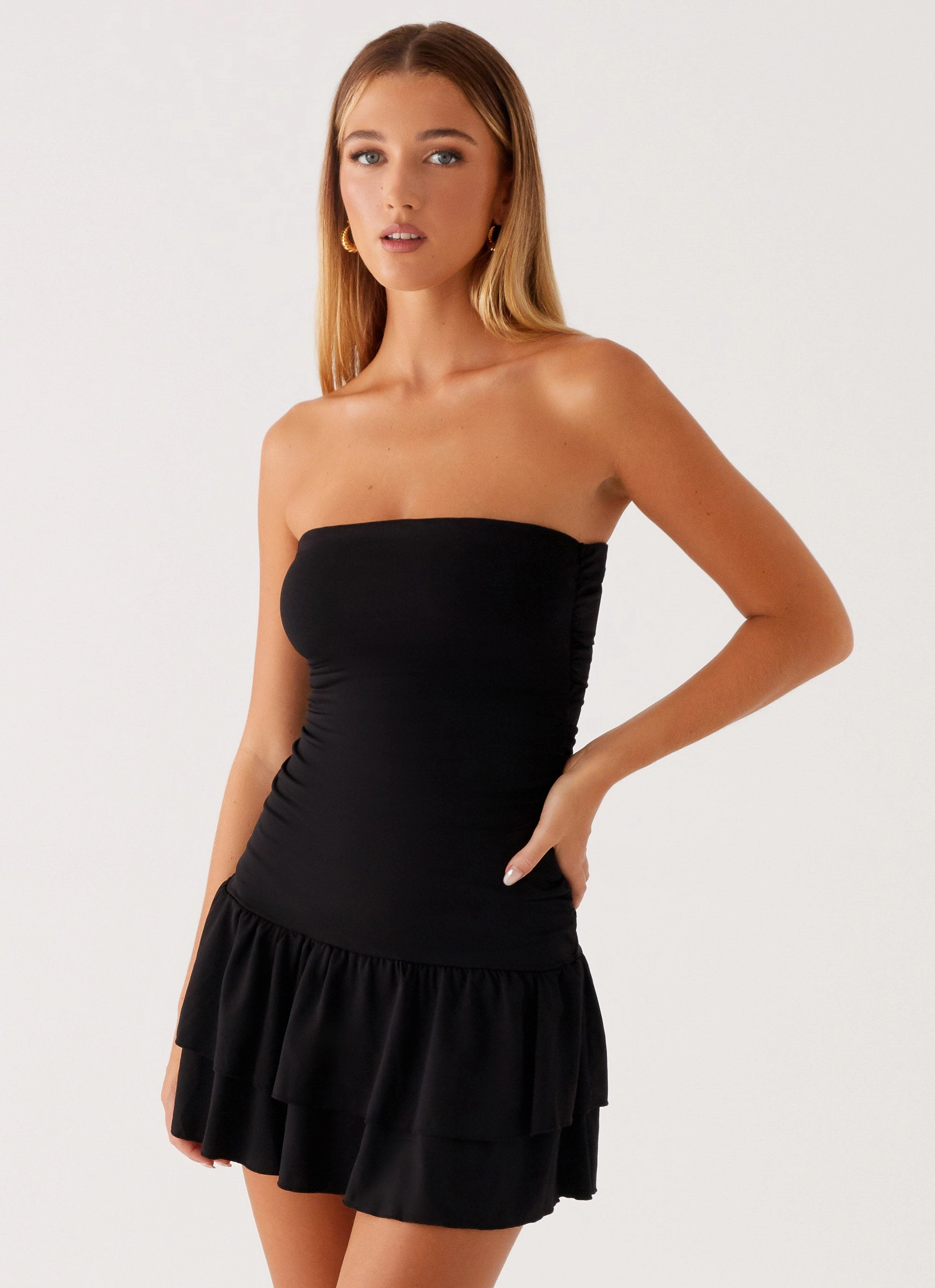 Tonya Mini Dress - Black Upgrade-Option Love Glow