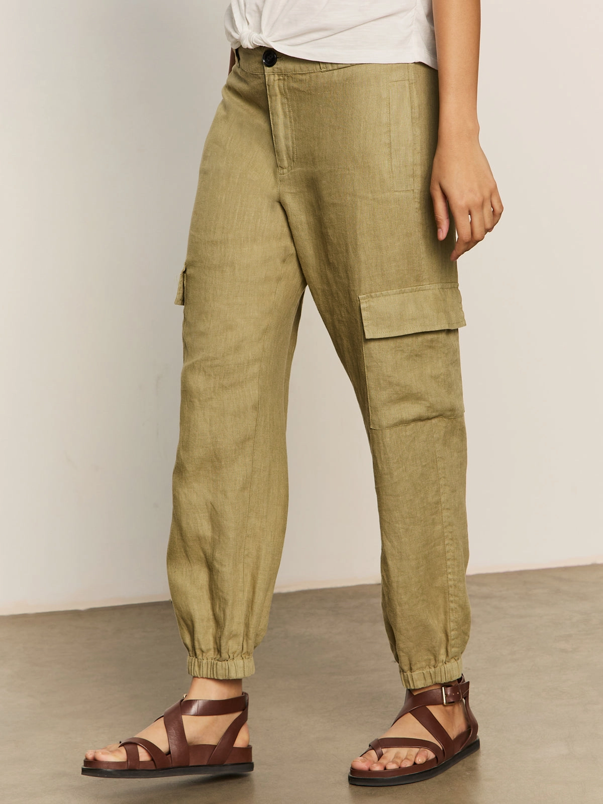 Simple Comfort Wear Take Over Linen Jogger Standard Rise Pant Bamboo
