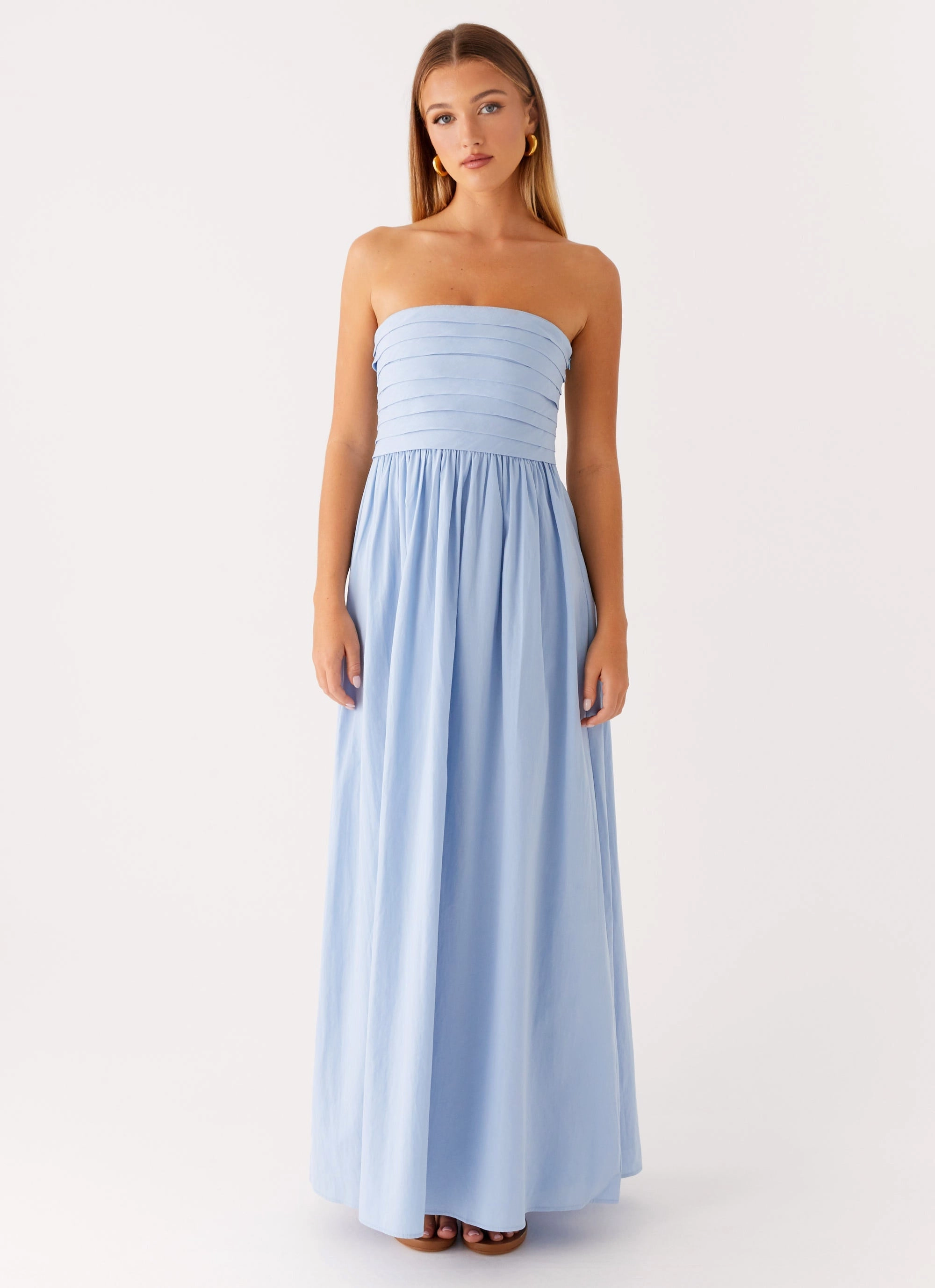 High Waist Easy Vibe Tamia Maxi Dress - Blue