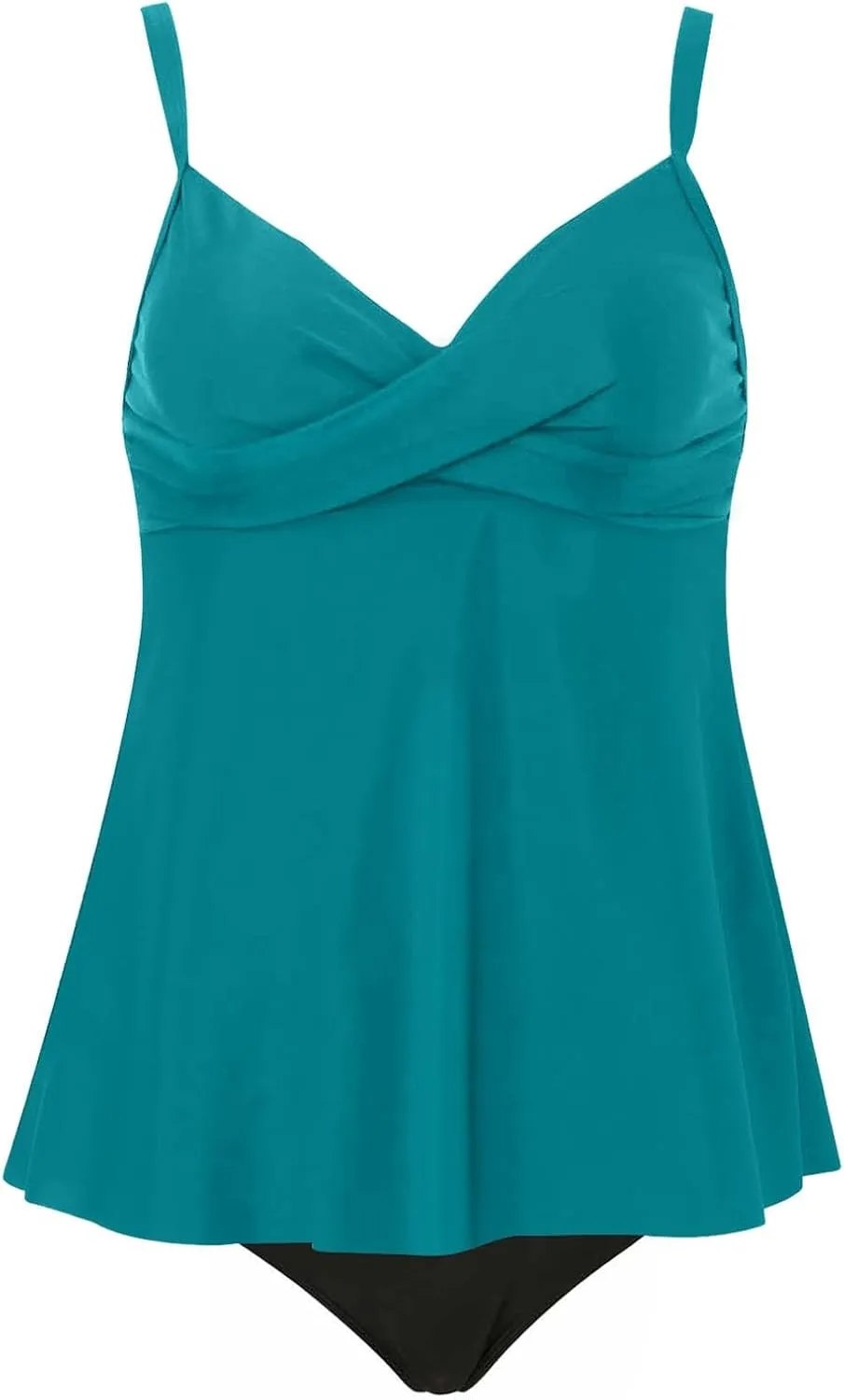 Tankini Swimsuits for Women Two Piece Tummy Control Tankinis Loose Bathing Suits Swim Tank Top with Boy Shorts