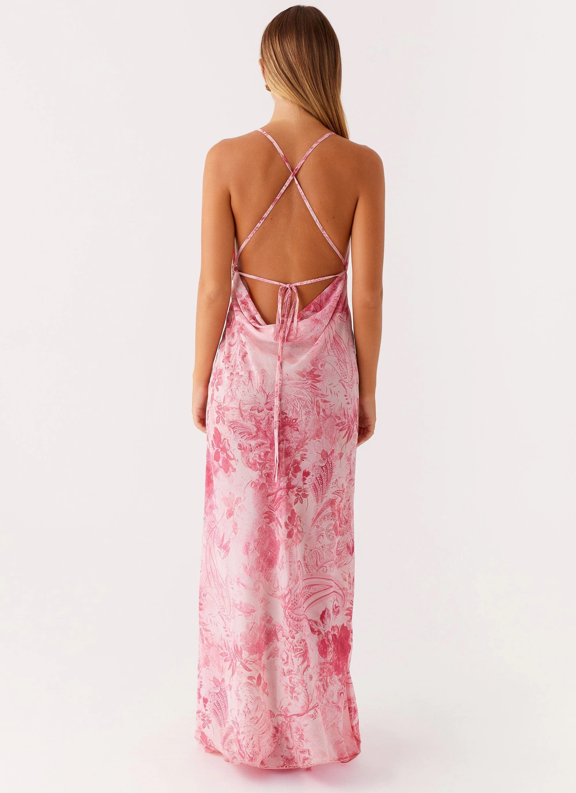 Tara Maxi Dress - Pink Print Water-resistant