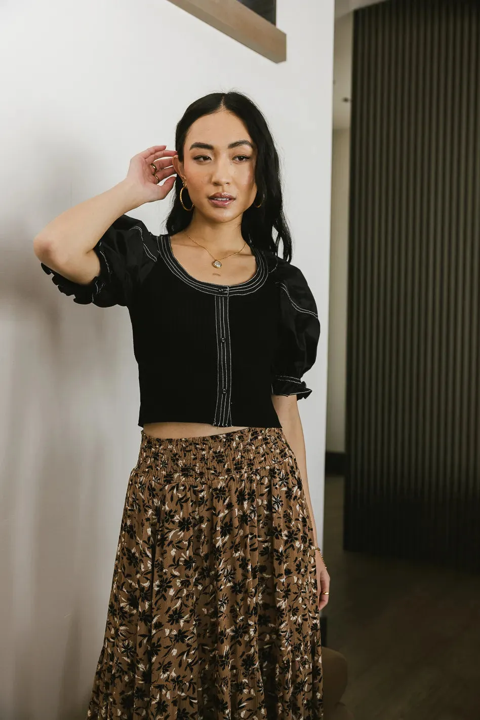Tasha Contrast Top - FINAL SALE