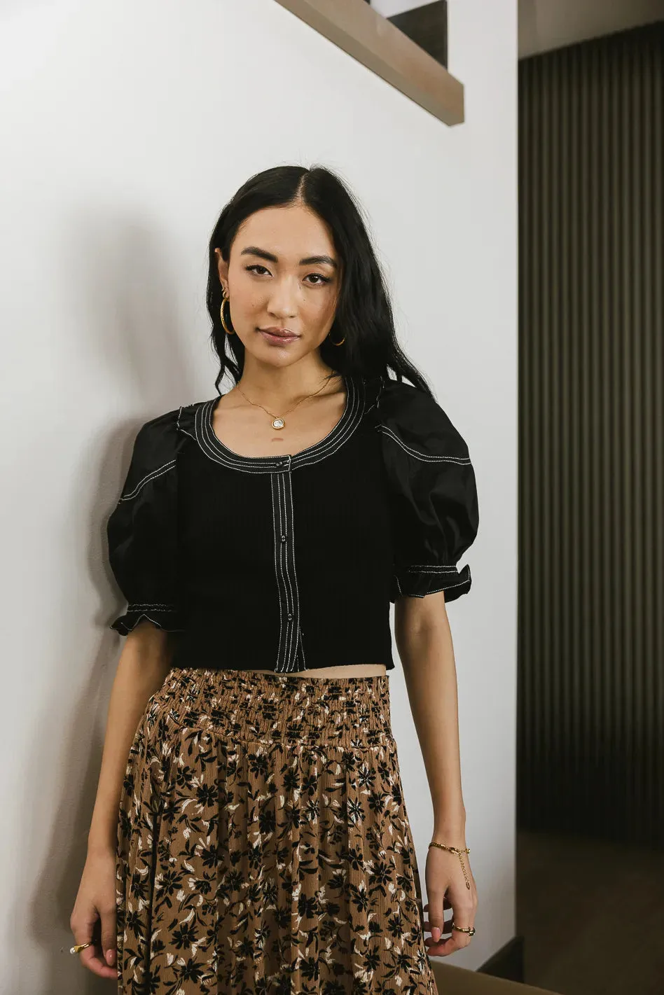 Tasha Contrast Top - FINAL SALE