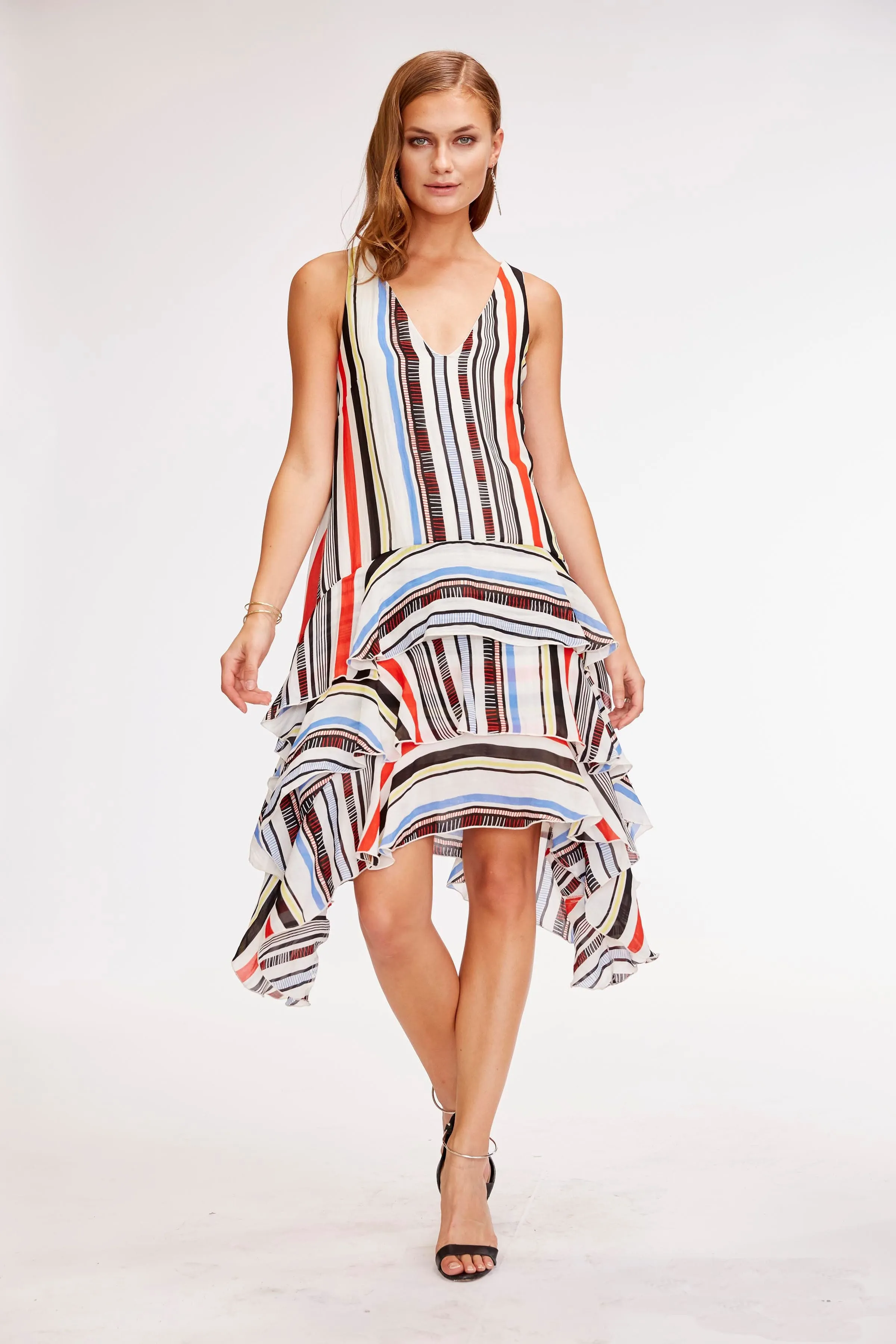 Tavin Dress - Pickering Stripe Quilted-Lining Classic Flow