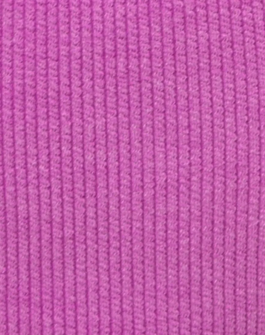Taya Bikini Top in Crinkle Rib Violet