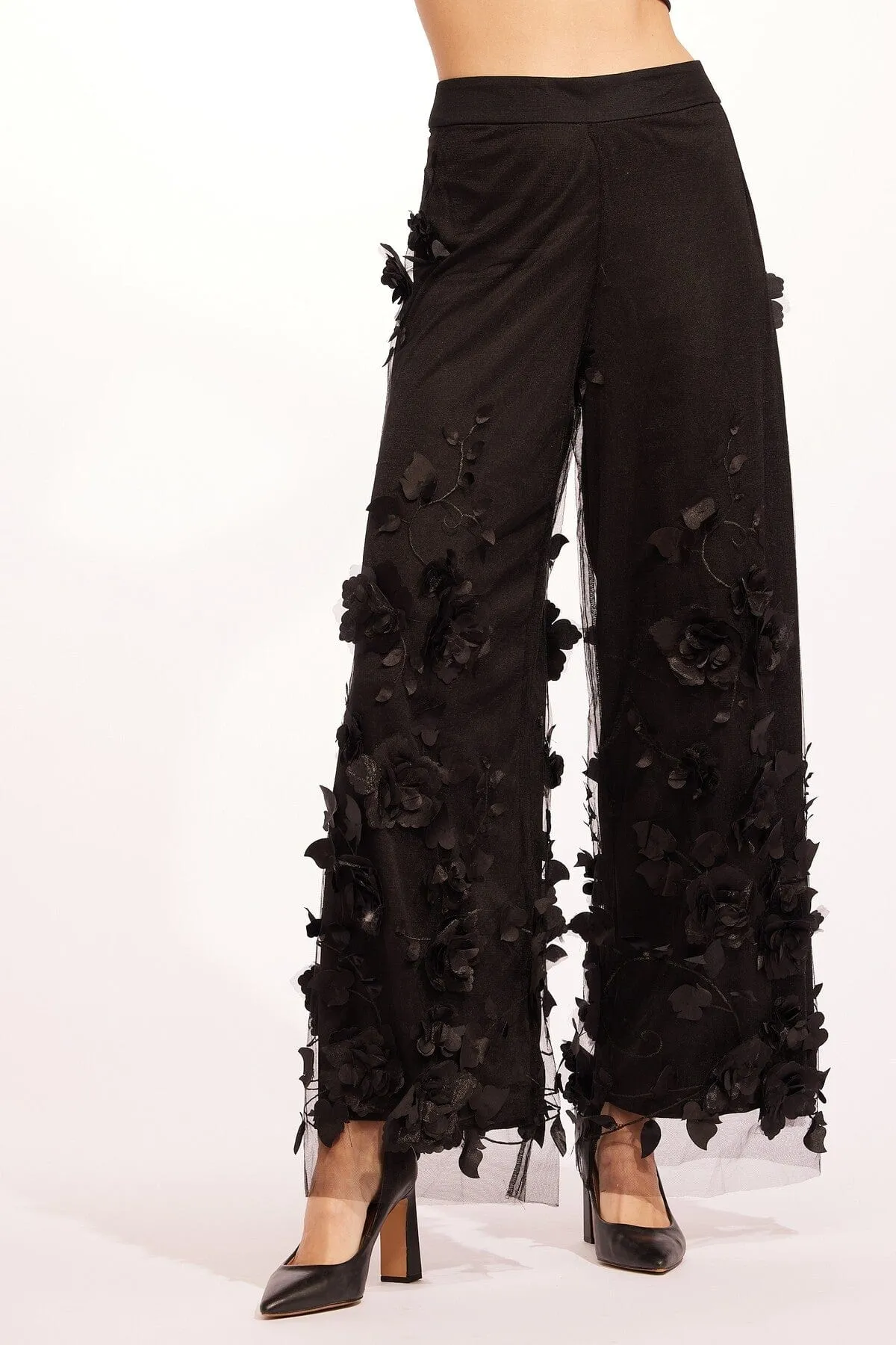 Flexible Design Lightweight Fabric Taylor Pants - Caviar Bloom