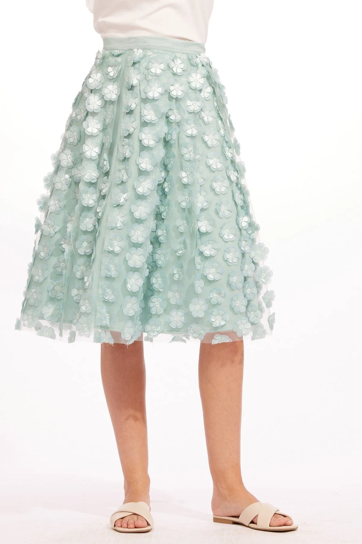 Chiara Skirt - Seafoam Stretchy