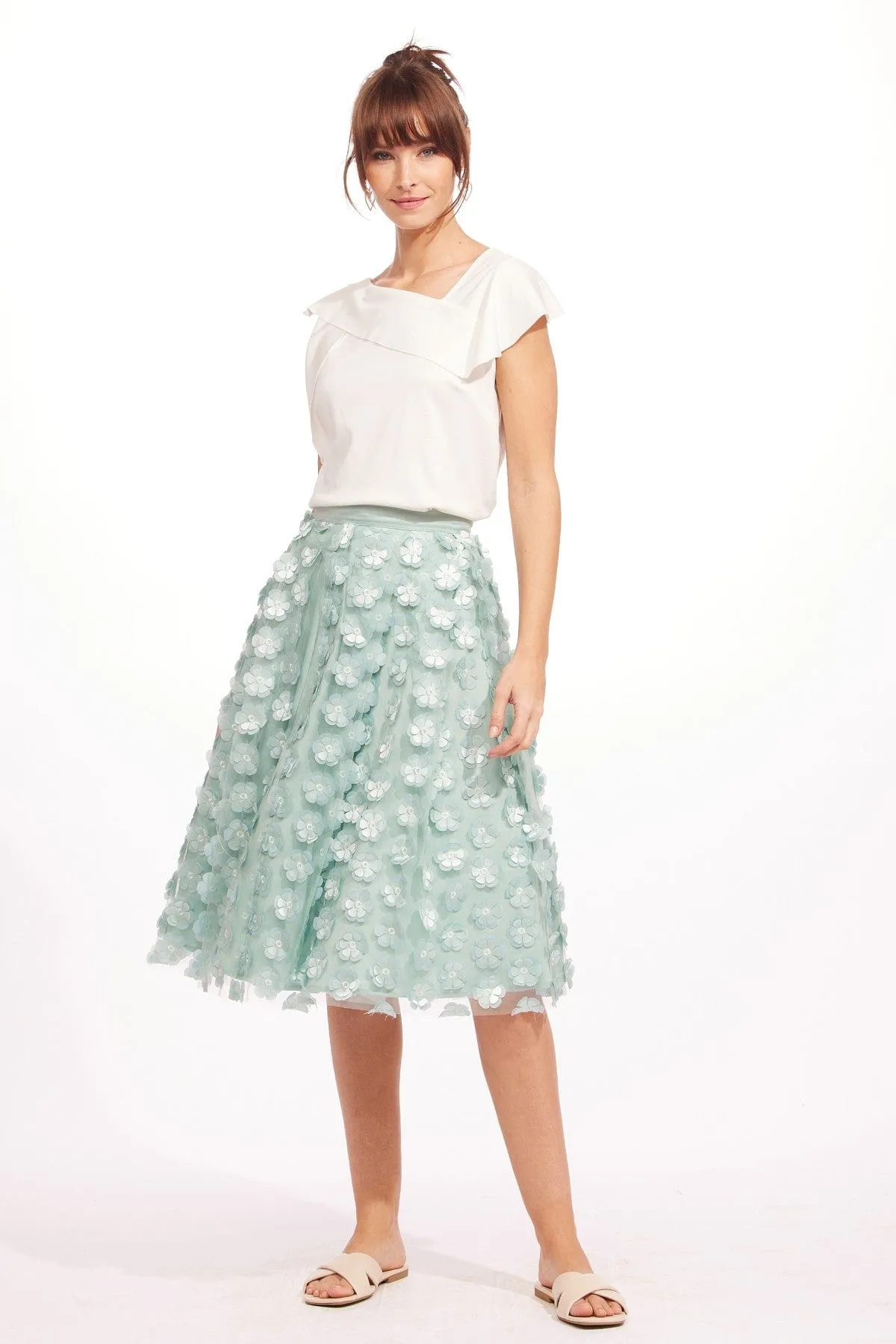 Non Irritating Texture Limited Release Chiara Skirt - Seafoam