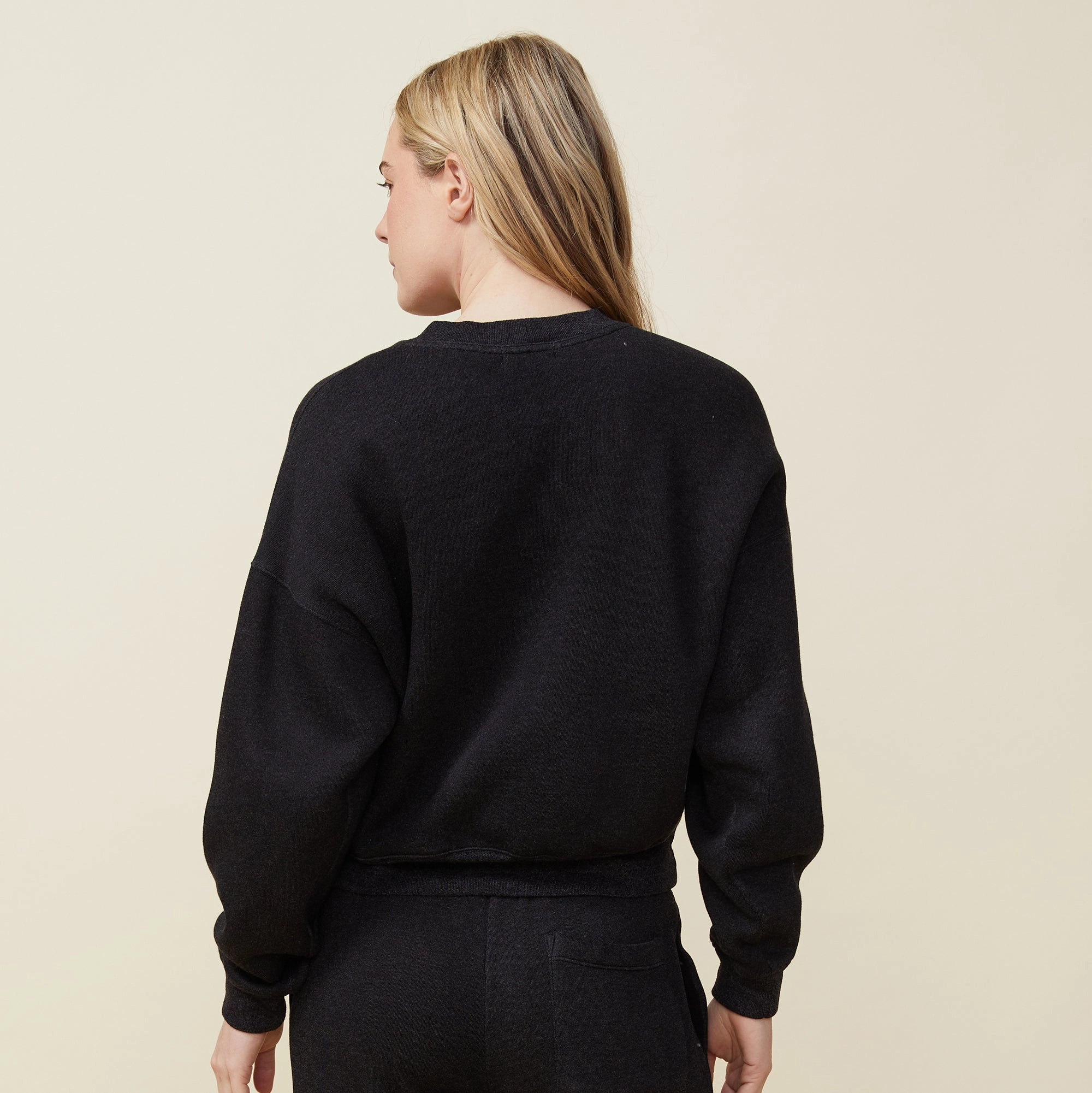 Teddy Fleece Crew Neck Sweatshirt Multi Directional Zipper Placement Quick Dry Feature