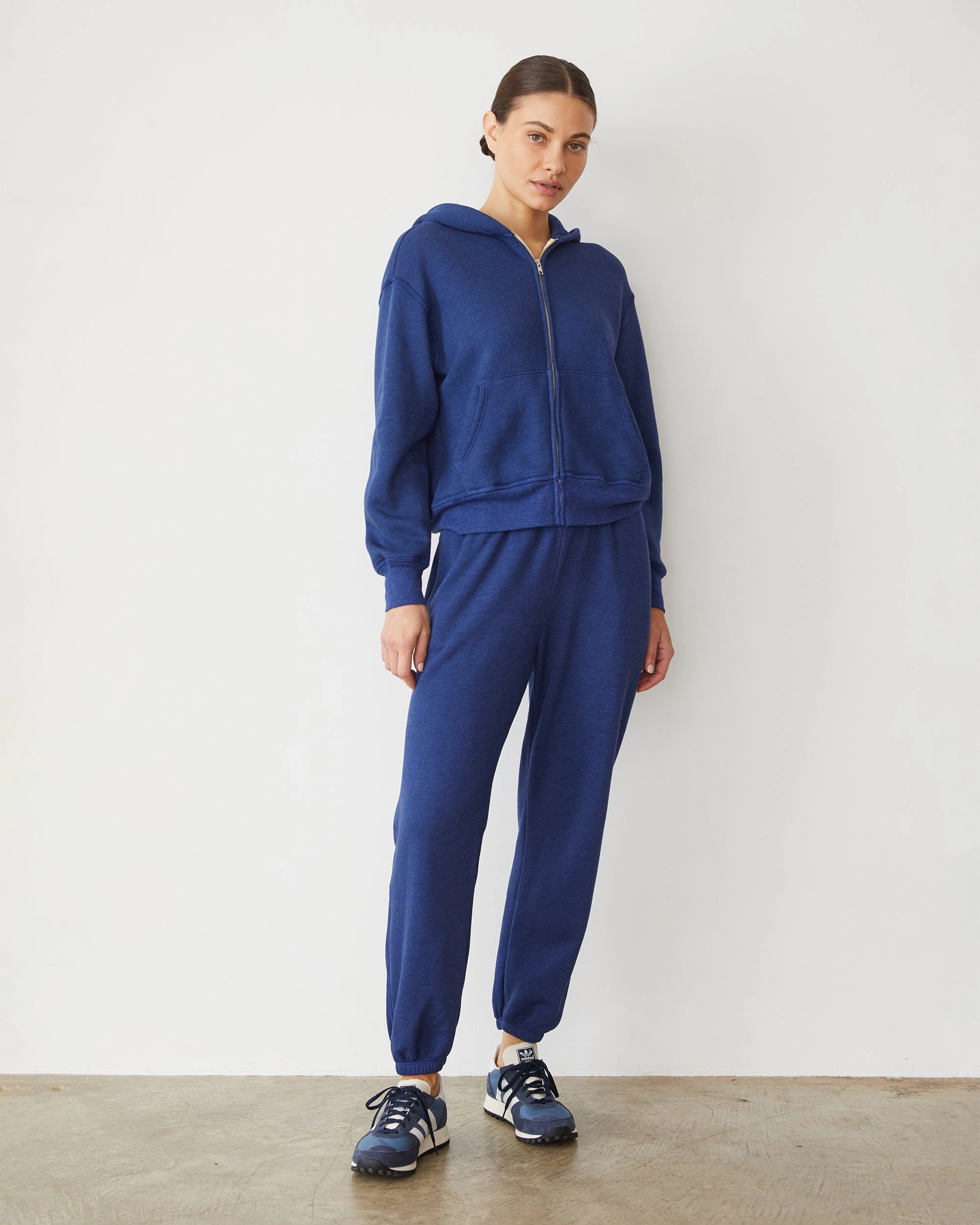 Soft Knit Teddy Fleece Relaxed Zip Up Hoody