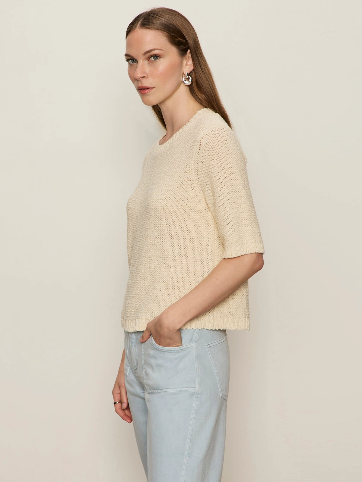 Relax Daily Tape Yarn Tee Macrame