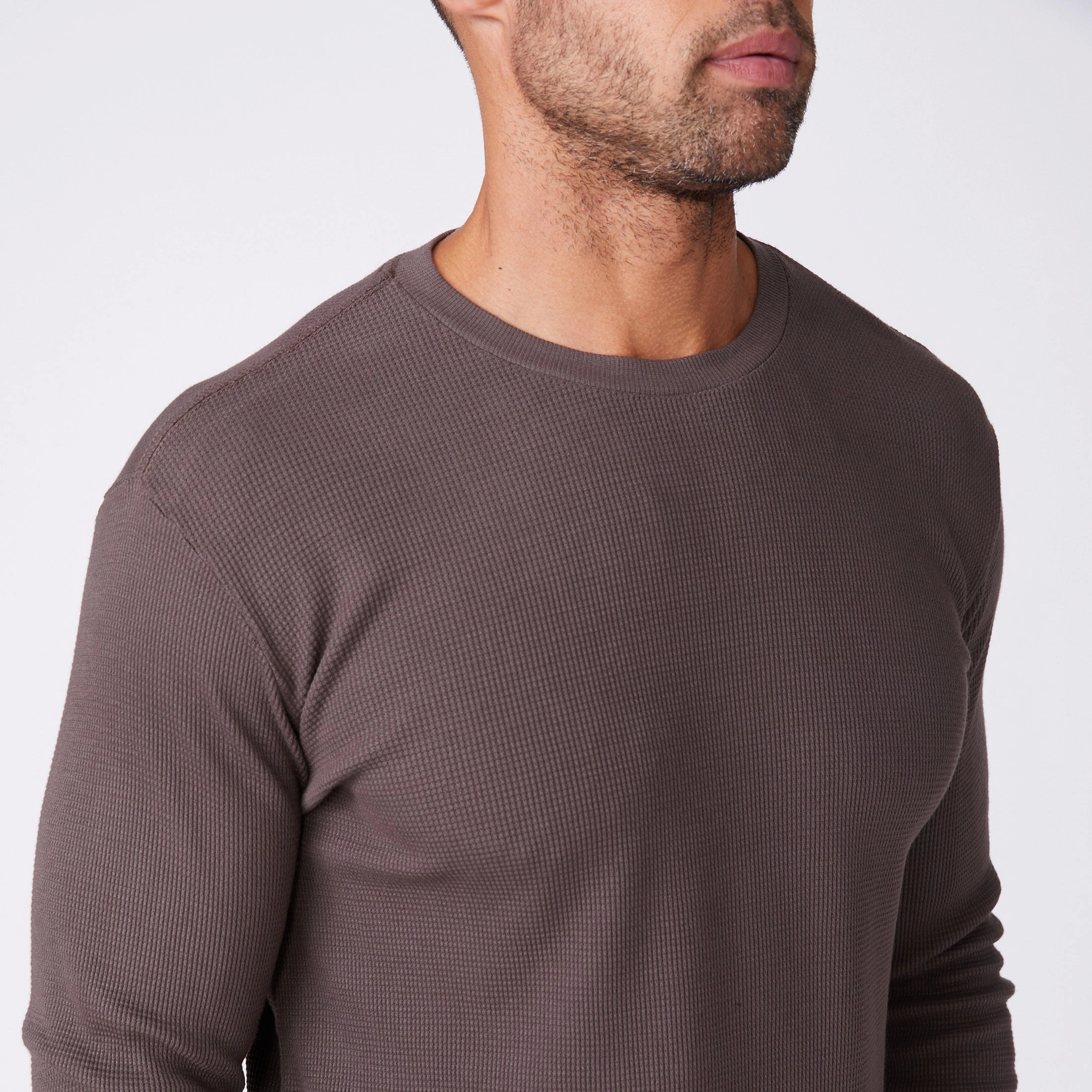 UPFProtection Breathable Linen Blend Thermal Long Sleeve Crew