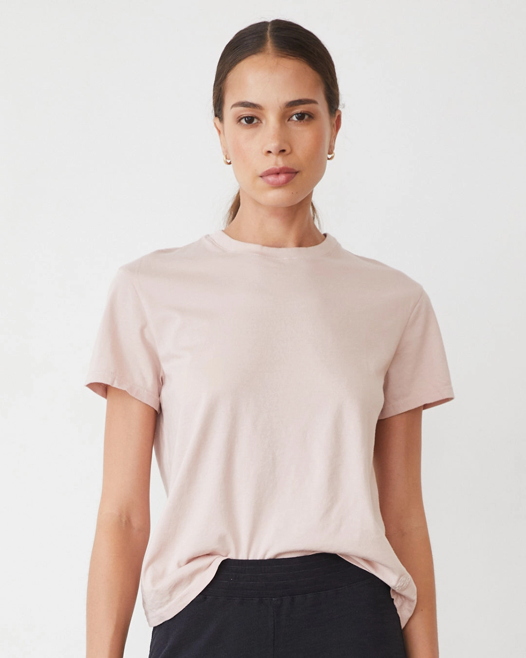 Basic Crew Neck Tee Easy to Wear Classic Cut