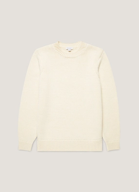 Men's Fisherman Jumper in Ecru Lightweight Jersey Material