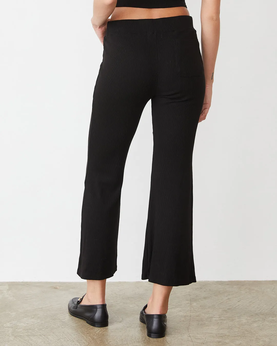 Tencel Rib Kick Flare Fashionable Waist Recycled Polyester