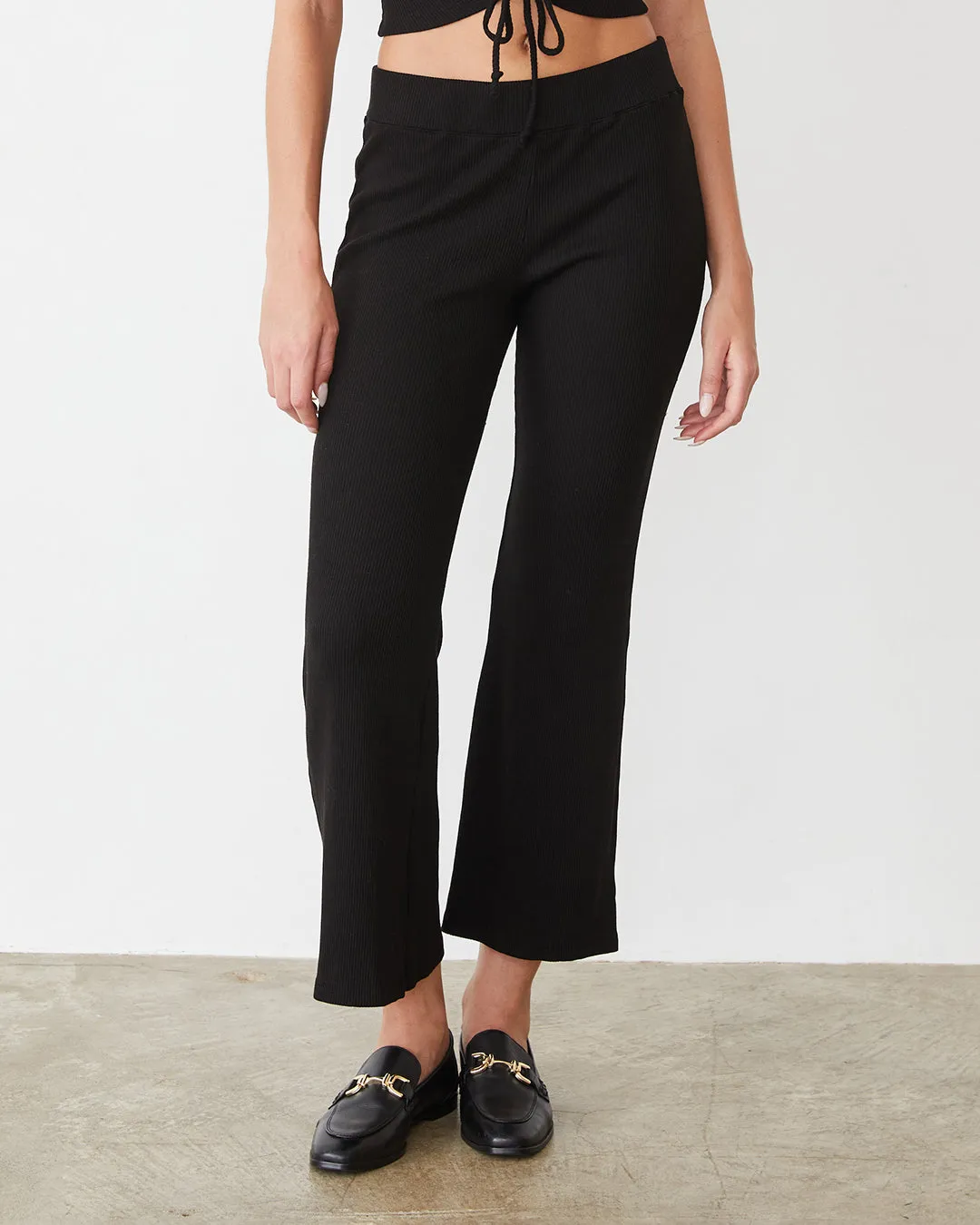 Move Easy Side Pockets Tencel Rib Kick Flare