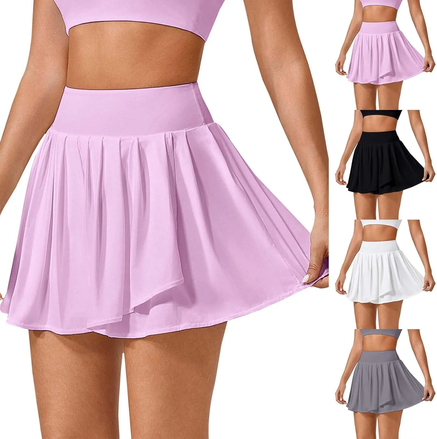Tennis Skirt Pleated Skorts for Woman Golf Skirts for Women Skort with Pockets Tummy Control Athletic 2025 New