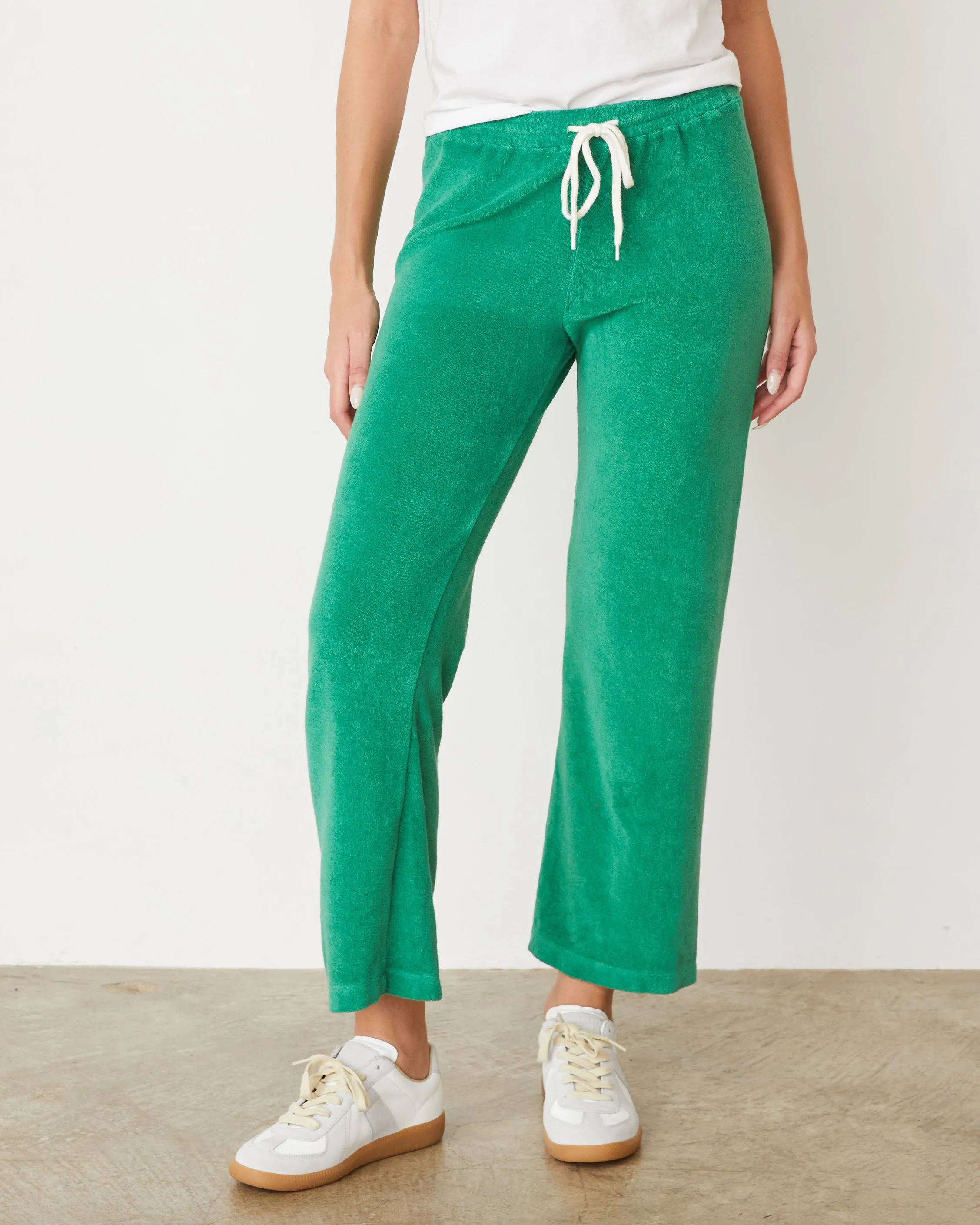 Terry Cloth Crop Pant Premium Stretch