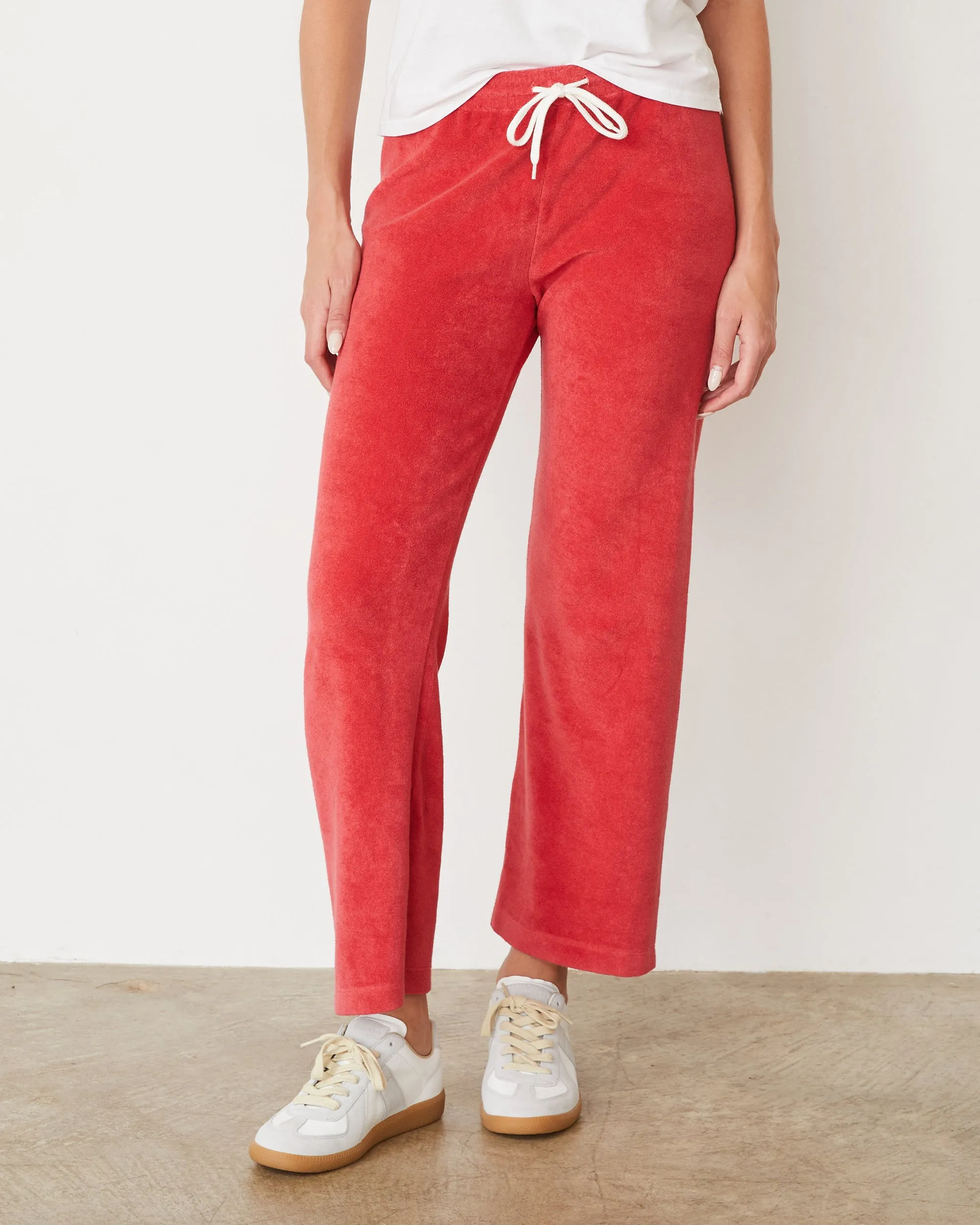 Street Inspired Terry Cloth Crop Pant