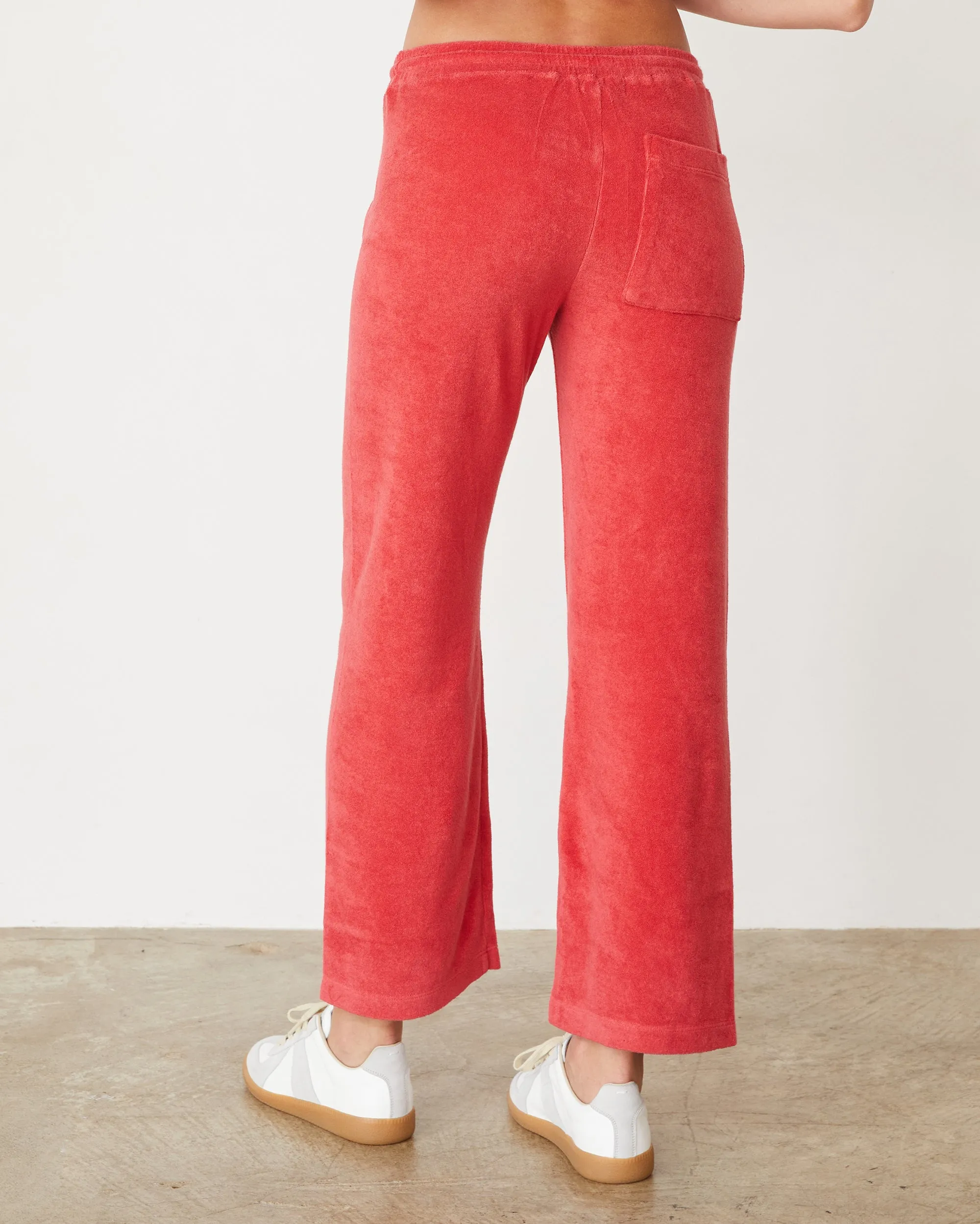 Terry Cloth Crop Pant Anti Pilling Clean Fit