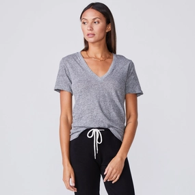 Textured Tri-Blend Fitted V Neck Tee Low Profile Collar Textured Tri-Blend Fitted V Neck Tee SublimatedPrint Wrinkle Resistant Weave