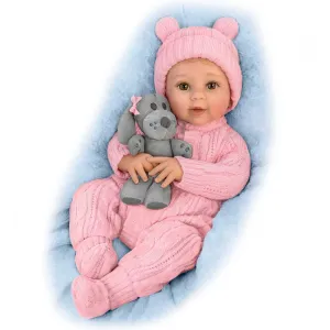 The Ashton - Drake Galleries Arianna Snuggle Pup Baby With Plush Dog RealTouch® Vinyl Skin So Truly Real® Lifelike & Realistic Weighted Doll by Sherry Rawn 17-inches
