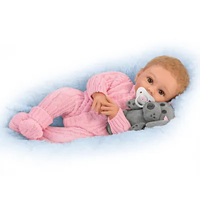 The Ashton - Drake Galleries Arianna Snuggle Pup Baby With Plush Dog RealTouch® Vinyl Skin So Truly Real® Lifelike & Realistic Weighted Doll by Sherry Rawn 17-inches