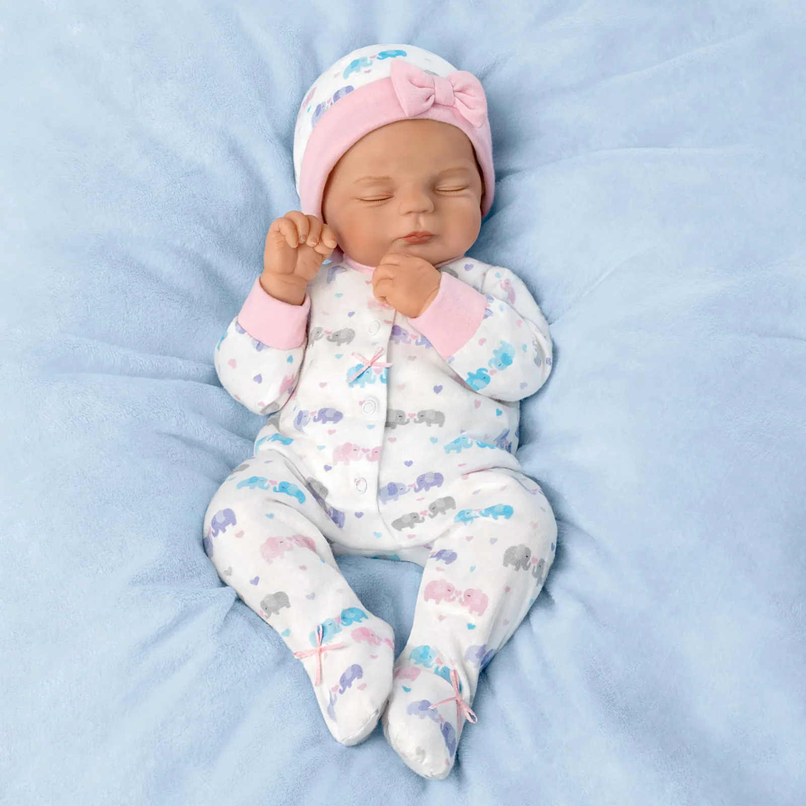 The Ashton - Drake Galleries Elle & Peanut So Truly Real® Lifelike & Handcrafted With Soft RealTouch® Vinyl Skin Realistic Weighted Doll by Violet Parker 16"-inches