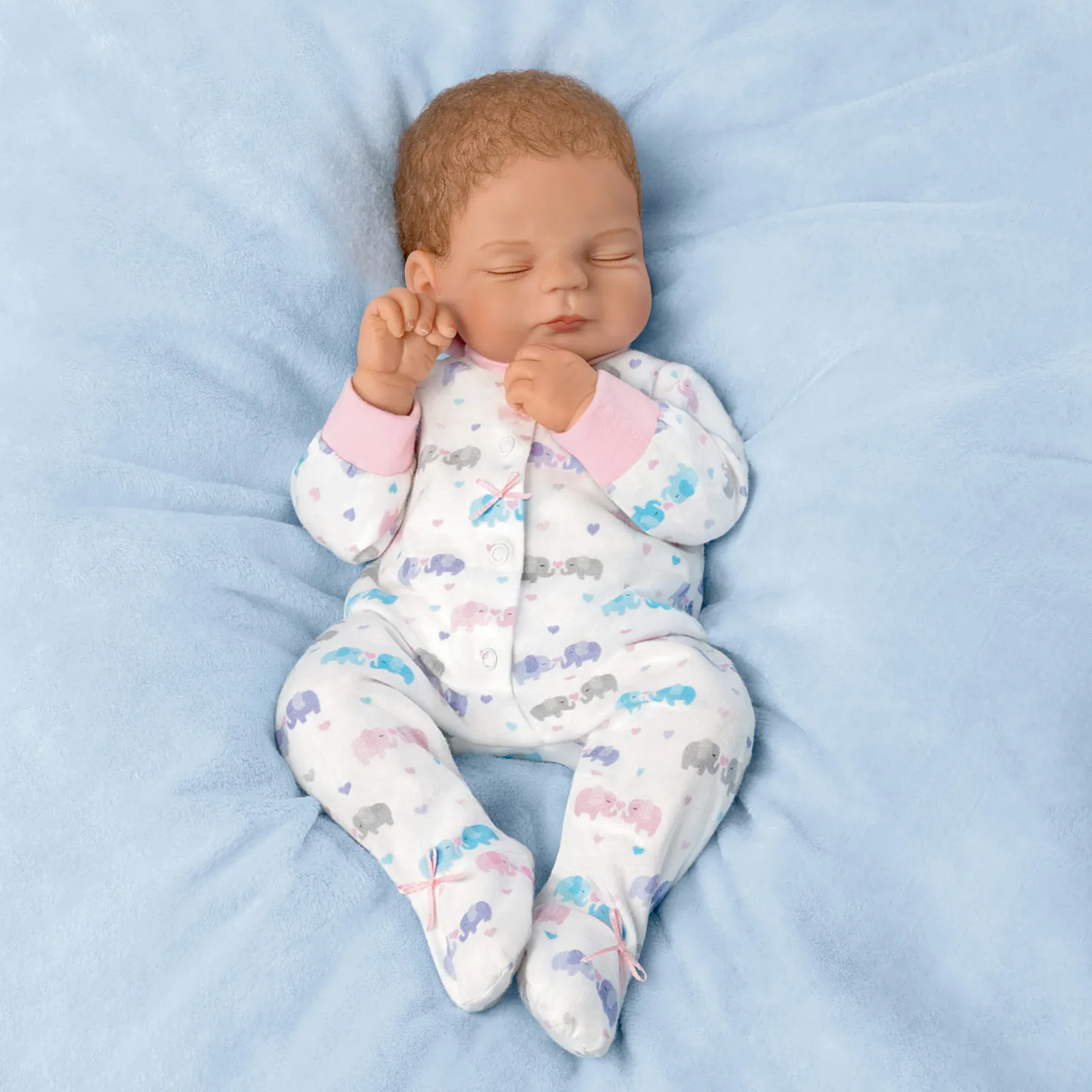 The Ashton - Drake Galleries Elle & Peanut So Truly Real® Lifelike & Handcrafted With Soft RealTouch® Vinyl Skin Realistic Weighted Doll by Violet Parker 16"-inches