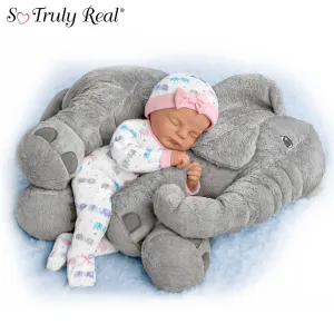 The Ashton - Drake Galleries Elle & Peanut So Truly Real® Lifelike & Handcrafted With Soft RealTouch® Vinyl Skin Realistic Weighted Doll by Violet Parker 16"-inches