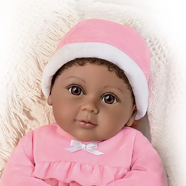 The Ashton - Drake Galleries Kayla the Comfort Doll Designed for Dementia and Alzheimer's Therapy Realistic African American Black Baby Girl Weighted Poseable with Soft RealTouch® Vinyl Skin 18-inches