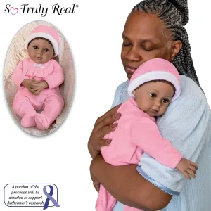 The Ashton - Drake Galleries Kayla the Comfort Doll Designed for Dementia and Alzheimer's Therapy Realistic African American Black Baby Girl Weighted Poseable with Soft RealTouch® Vinyl Skin 18-inches