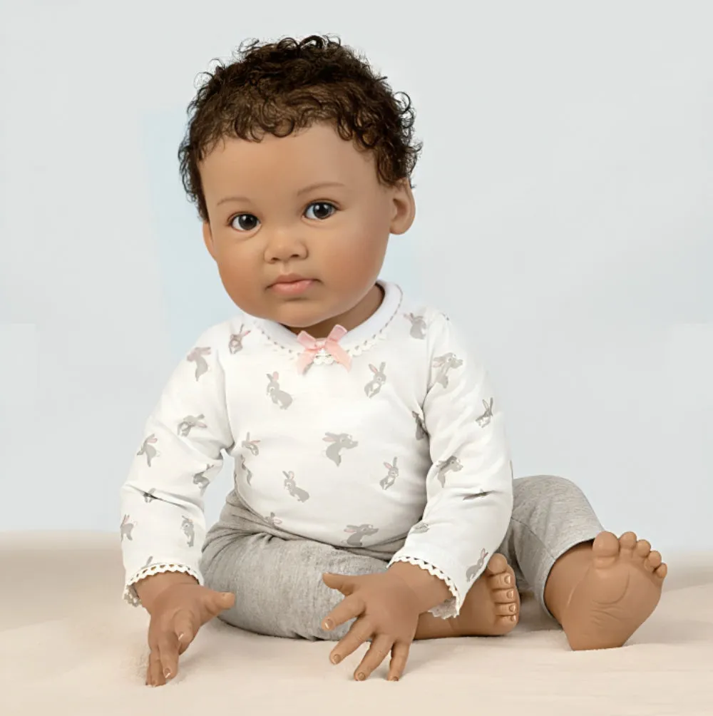 The Ashton-Drake Galleries Such A Doll Photo Contest Collection Issue #8: 'Paris' Baby Doll Handcrafted Lifelike with RealTouch® Vinyl and Hand-Rooted Hair by Ping Lau 20-Inches