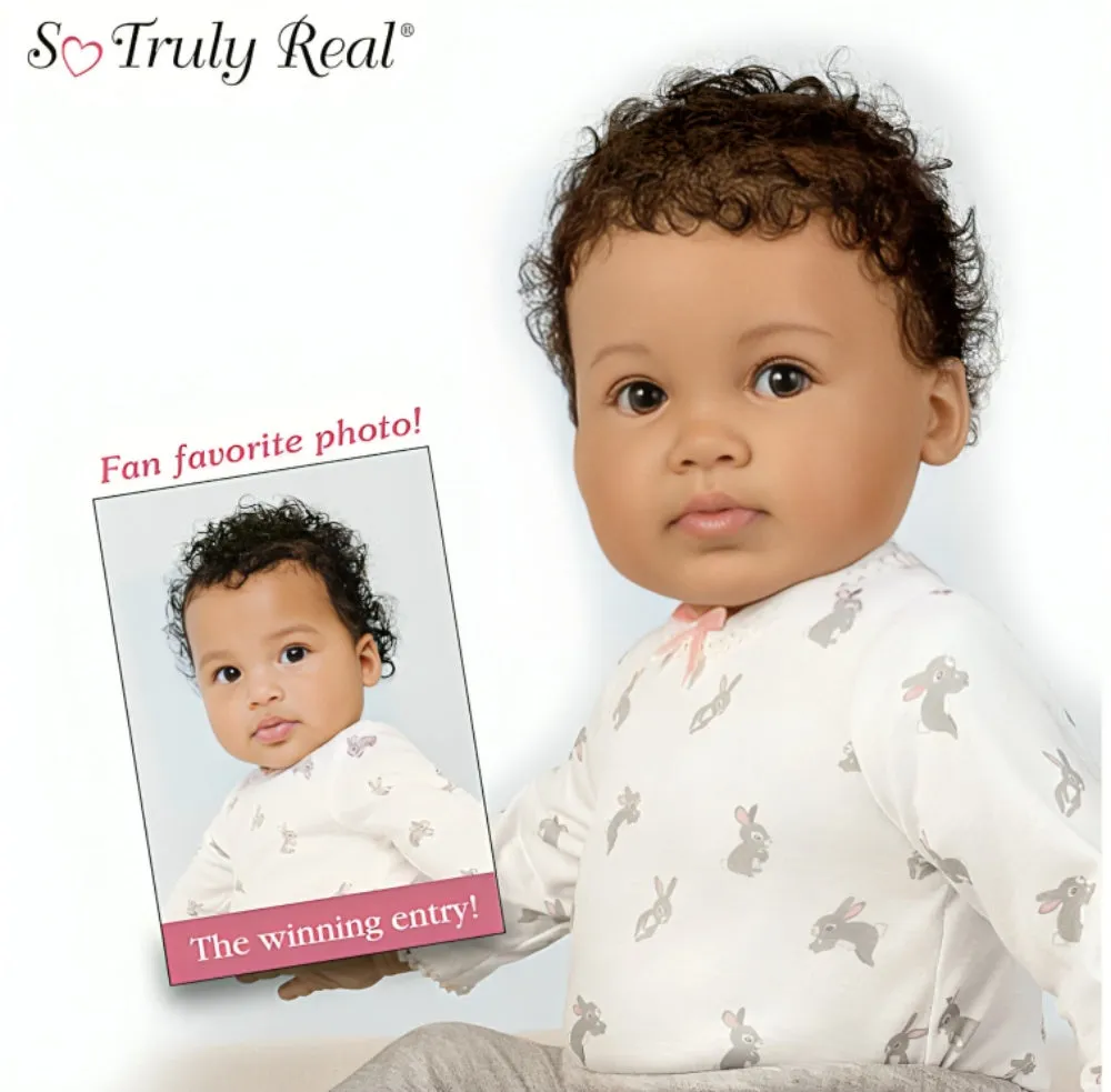 The Ashton-Drake Galleries Such A Doll Photo Contest Collection Issue #8: 'Paris' Baby Doll Handcrafted Lifelike with RealTouch® Vinyl and Hand-Rooted Hair by Ping Lau 20-Inches