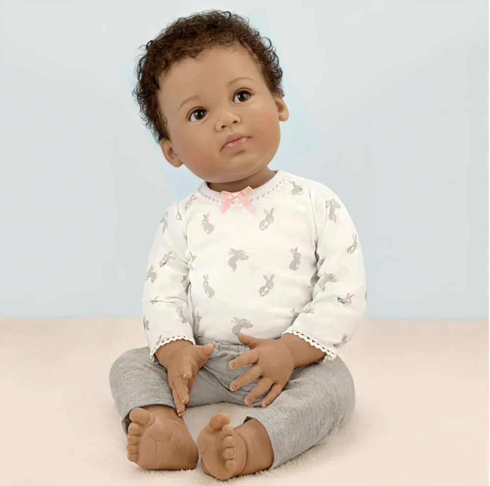 The Ashton-Drake Galleries Such A Doll Photo Contest Collection Issue #8: 'Paris' Baby Doll Handcrafted Lifelike with RealTouch® Vinyl and Hand-Rooted Hair by Ping Lau 20-Inches