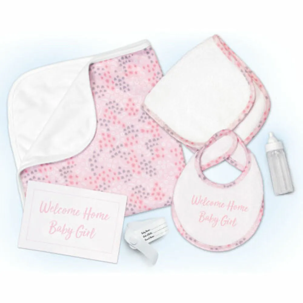 The Ashton-Drake Galleries Welcome Home Baby Doll Accessory Set with Drawstring Storage Bag